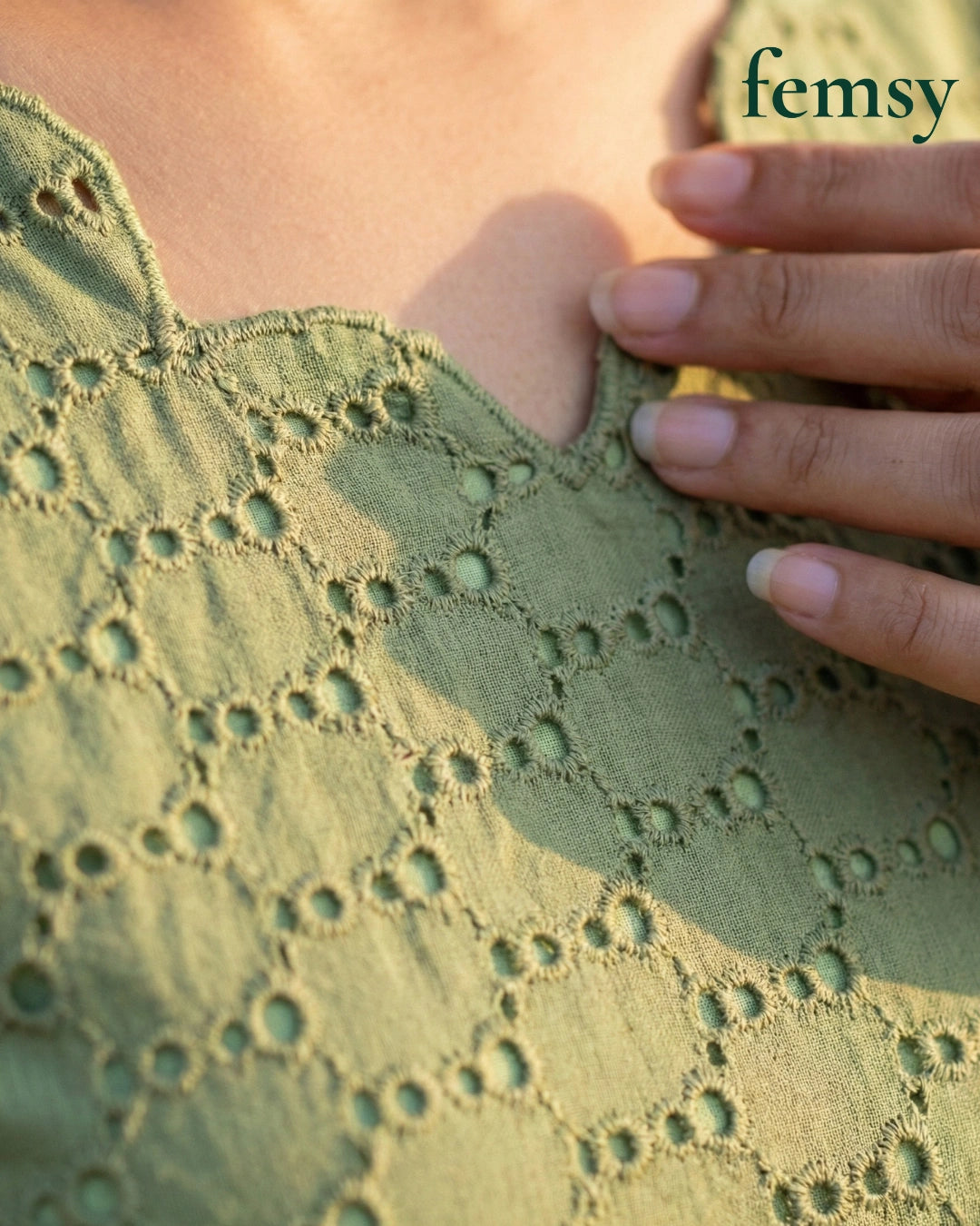 Sage Green Hakoba & Tiered Geometric Print Maxi Dress